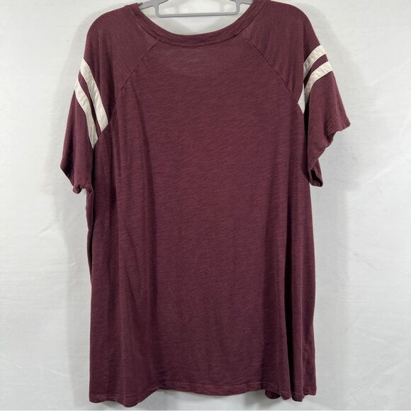 Vintage by Torrid Maroon and White "Nope" Short Sleeve Tee - Picture 7 of 11